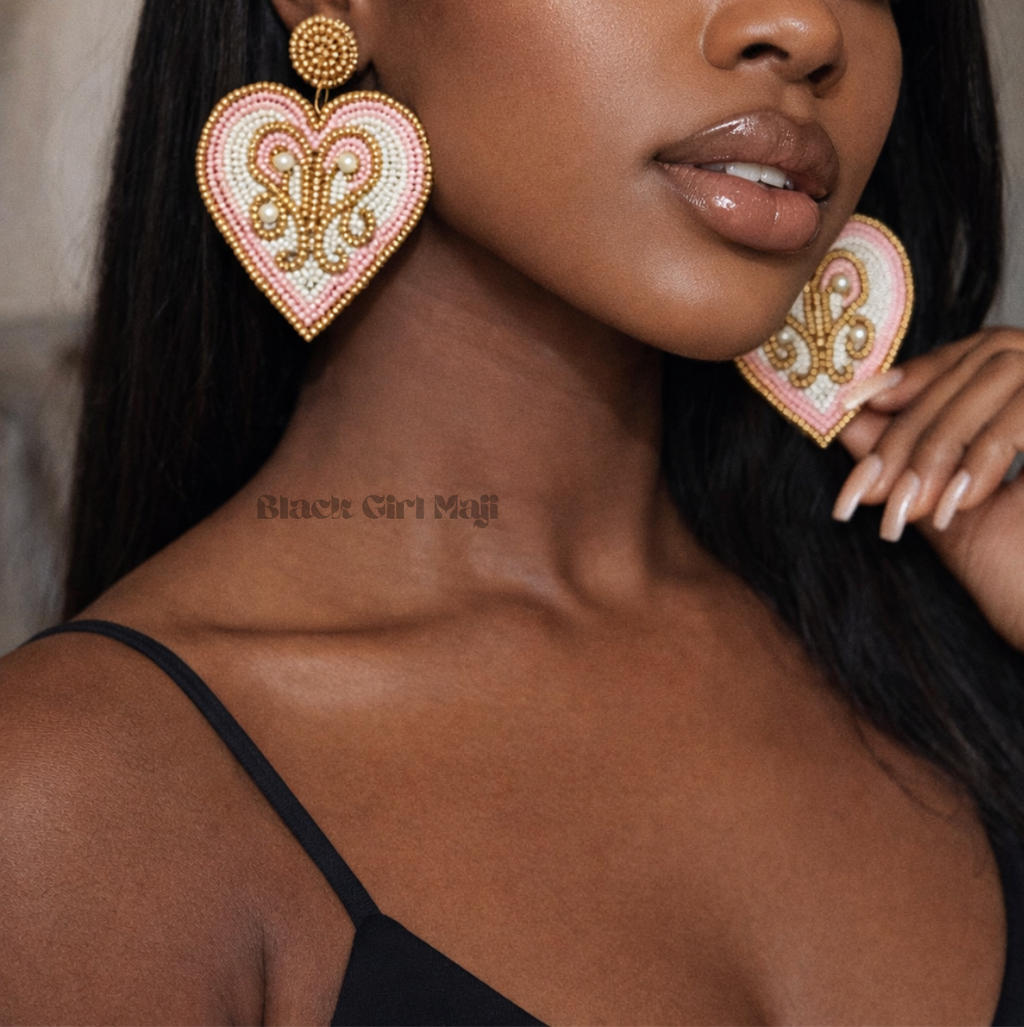 Handmade Ezili Freda Veve Heart Earring